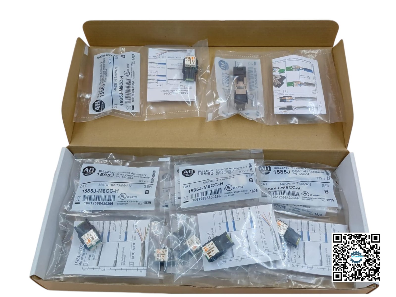 (1000029)rockwell_automation_1585j-m8cc-h_rj45_field_attachable_connector-1 Rockwell Automation 1585J-M8CC-H - RJ45 Field Attachable Connector - Image 1