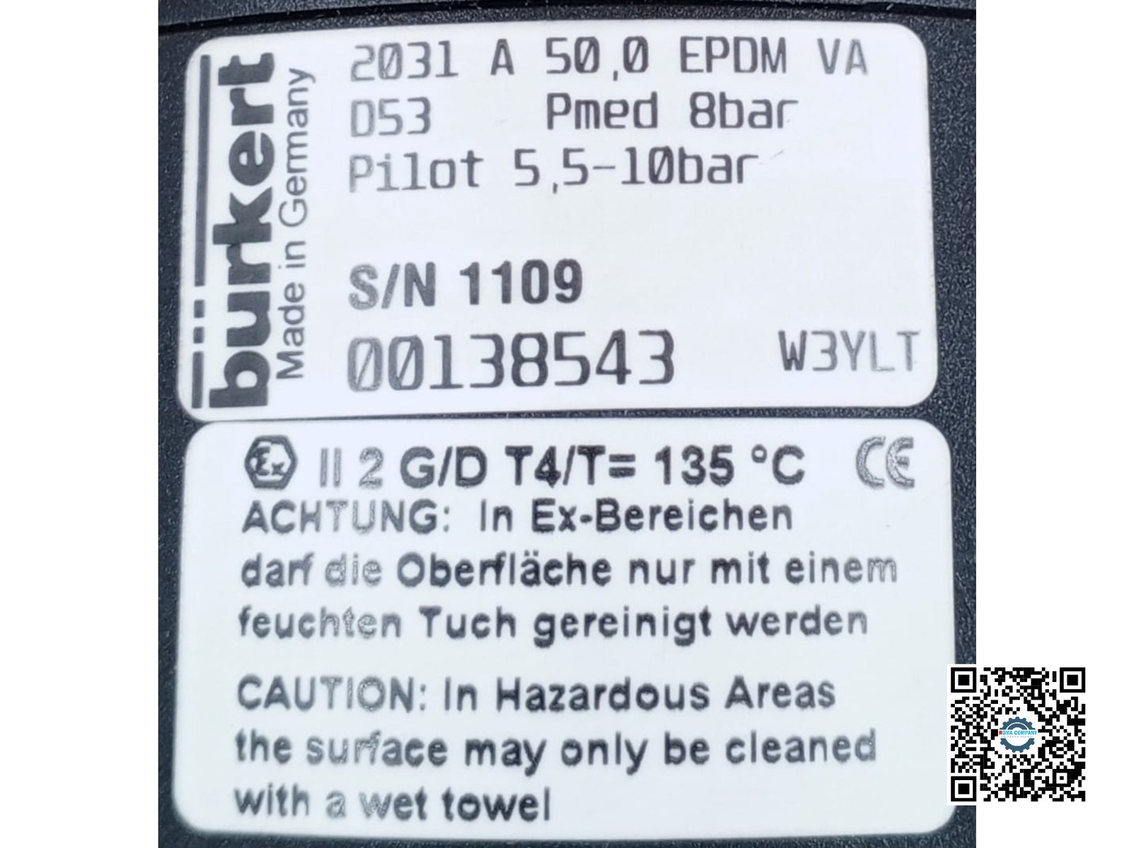 Bürkert 00138543 - Type 2031 Pilot-Operated Piston Valve - Image 6