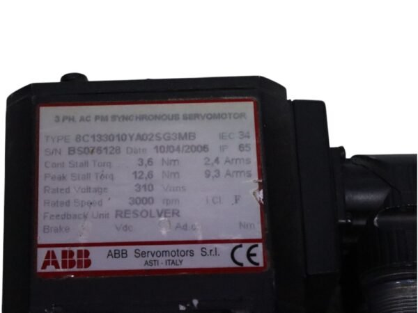 ABB 8C133010YA02SG3MB - Synchronous Servo Motor - Image 4