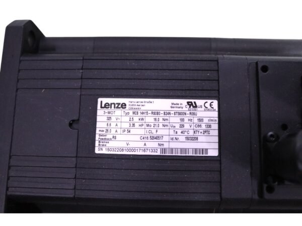 Lenze MCS 14H15-R50B0-B24N-5T5500N-R0SU - Synchronous Servomotor - Image 4